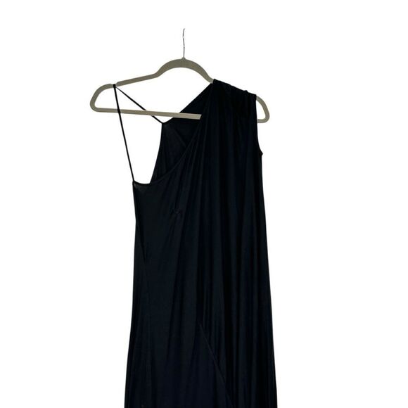 Rick Owens Lilies Black Asymmetrical Jersey Gown | Size 4 - Picture 6 of 9